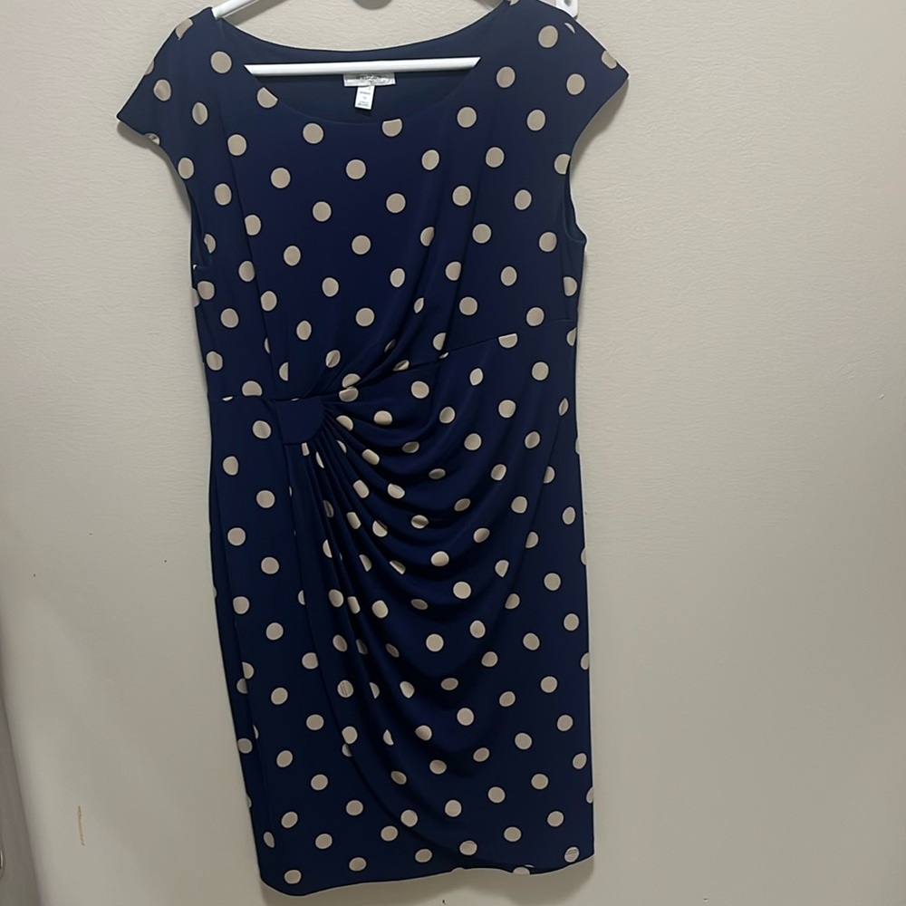 Blue and beige dress